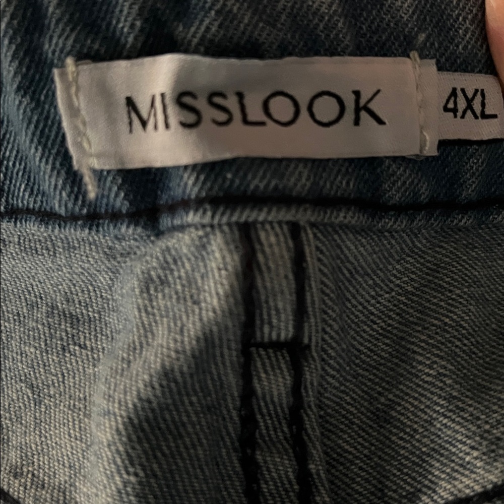 MissLook floral factory painted high rise jeans 4XL like new - Picture 3 of 6